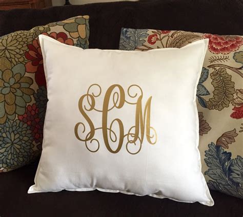 etsy monogram pillow